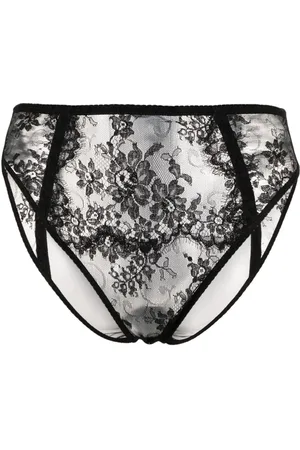 Dolce & Gabbana Floral-lace high-waisted briefs