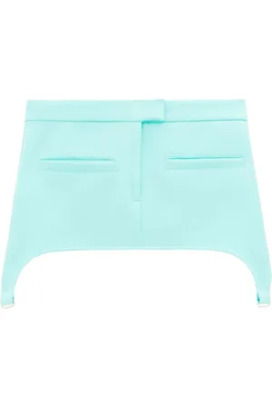 Courrèges Twill suspenders mini skirt