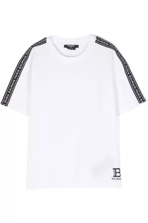 Balmain Short Sleeve - Logo-print cotton T-shirt