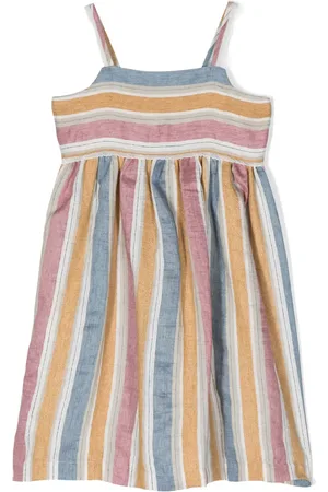 Il gufo Striped pleated dress
