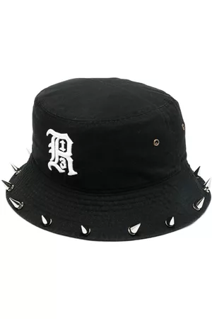 R13 Women Hats - Spike-detail logo-embroidered bucket hat