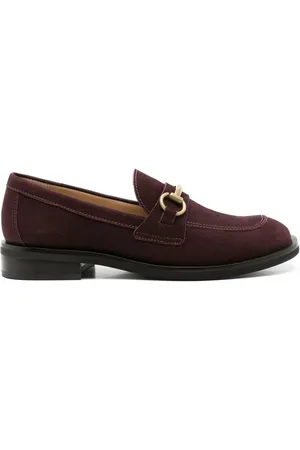 Sarah Chofakian Paulette nubuck leather loafers