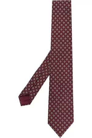 Armani Men Bow Ties - Monogram-pattern silk tie
