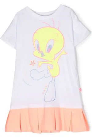 Billieblush Tweety-print pleated-hem dress