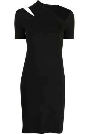 Helmut Lang Cut-out detailing cotton-blend dress