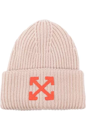 OFF-WHITE Women Beanies - Arrows ribbed-knit beanie