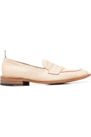 Thom Browne Grosgrain-loop trim loafers