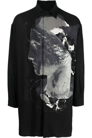 YOHJI YAMAMOTO Graphic-print long-sleeve shirt