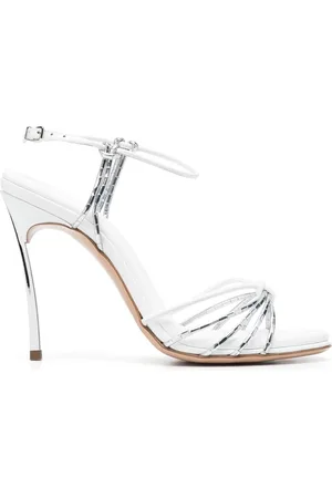 Casadei Blade metallic-effect 100mm sandals