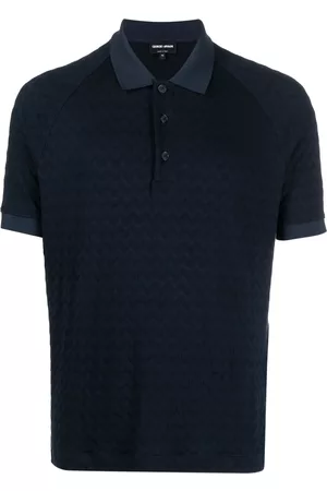 Armani Men Polo Shirts - Zig-zag jacquard polo shirt