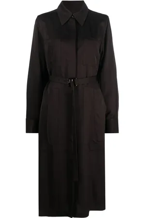 Jil Sander Single-breasted belted-waist coat