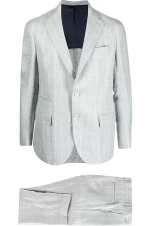 ELEVENTY Men Suits - Stripe-print single-breasted suit