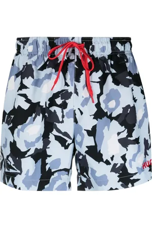 HUGO BOSS Floral-print swim shorts