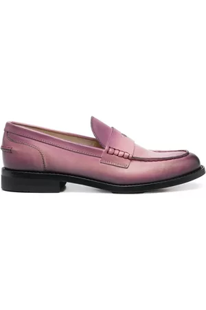 Doucal's Women Loafers - Penny whipstitch leather loafers.