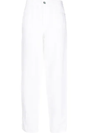 Emporio Armani Straight-leg linen trousers