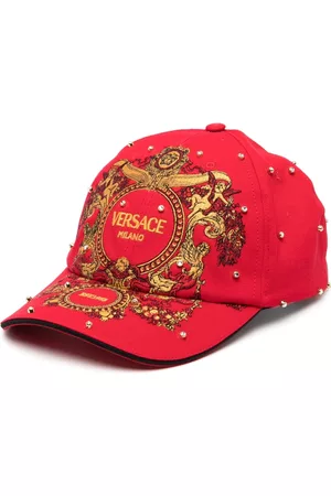 VERSACE Men Caps - Baroque-embroidered baseball cap