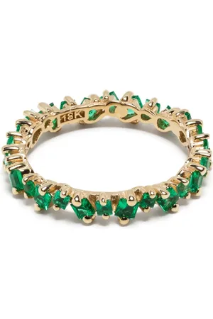 Suzanne Kalan 18kt yellow gold emerald ring