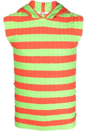SUNNEI Striped sleeveless hoodie