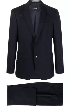 HUGO BOSS Check-pattern single-breasted suit