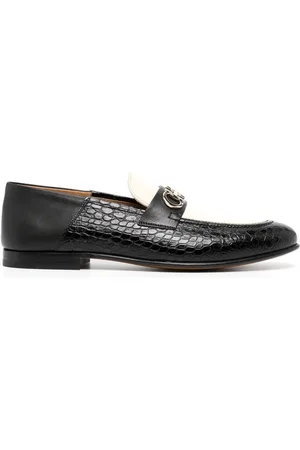 Salvatore Ferragamo Crocodile-embossed horsebit loafers