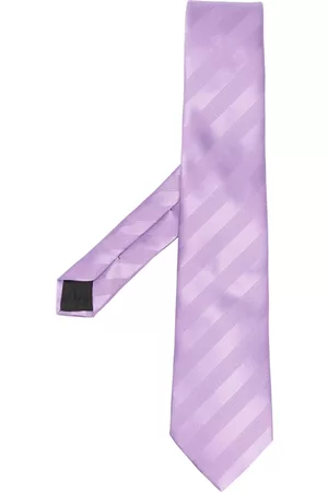 Lanvin Striped silk necktie