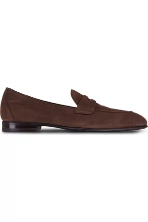 BRIONI Leather suede loafers