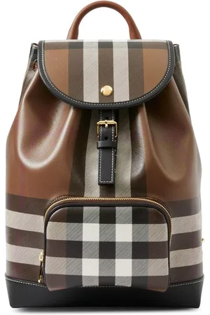 Burberry Vintage check-pattern leather backpack