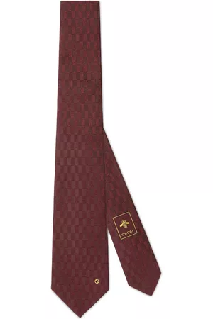 Gucci Men Bow Ties - Geometric-jacquard silk tie