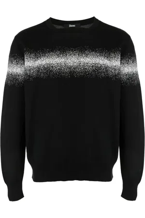 HERNO Spray-paint effect knit sweatshirt