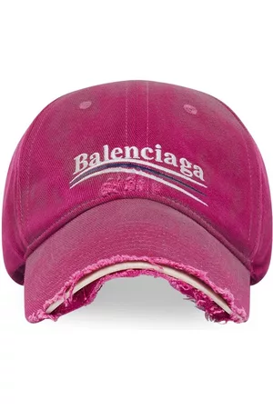 Balenciaga Embroidered logo distressed-effect cap
