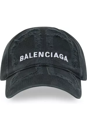 Balenciaga Embroidered-logo distressed cap