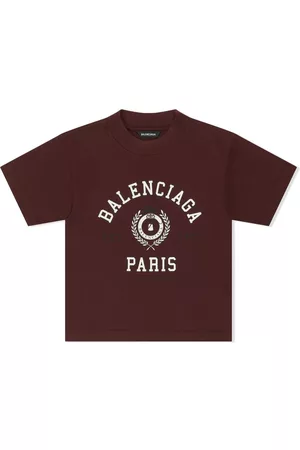 Balenciaga Boys Short Sleeve - College 1917 cotton T-shirt