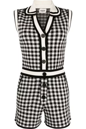Claudie Pierlot Women Playsuits - V-neck checked playsuit