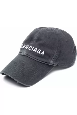 Balenciaga Logo-embroidered distressed-effect cap