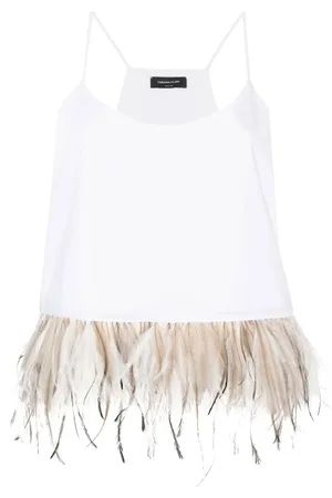 Fabiana Filippi Feather-trim sleeveless top