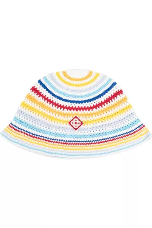 Casablanca Logo-patch crochet bucket hat
