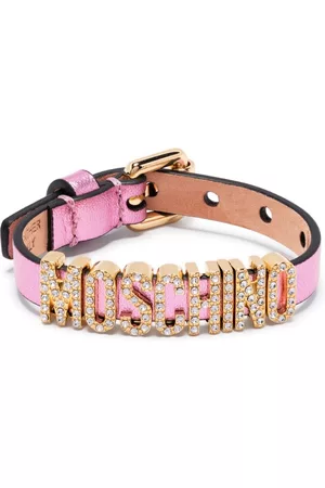 Moschino Women Bracelets & Bangles - Rhinestone-embellished logo bracelet