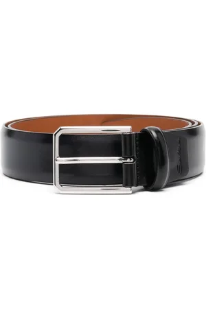 santoni Bucke-fastening leather belt