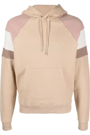 Saint Laurent Colour-block logo embroidery hoodie