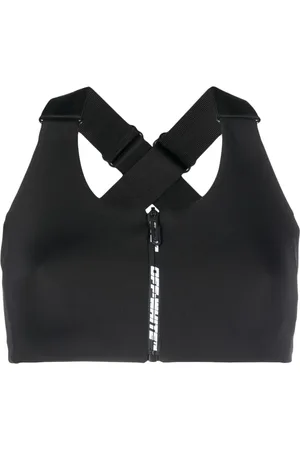 OFF-WHITE Zip-up logo sports bra