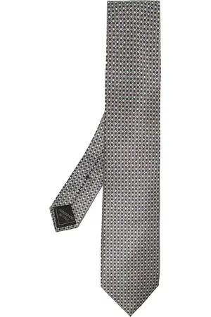 BRIONI Men Bow Ties - All-over graphic-print tie