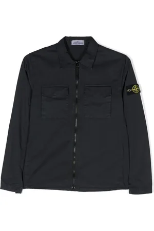 Stone Island Logo-patch sleeve shirt jacket