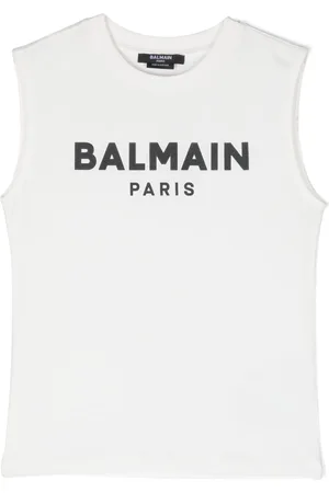 Balmain Logo-print sleeveless top