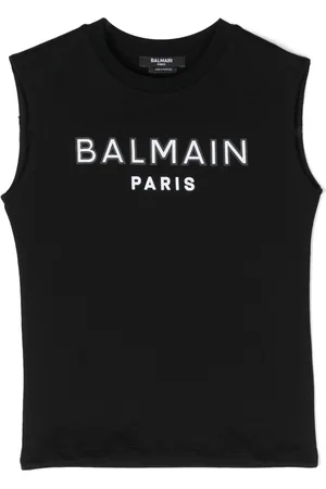 Balmain Tank Tops - Logo-print sleeveless tank top