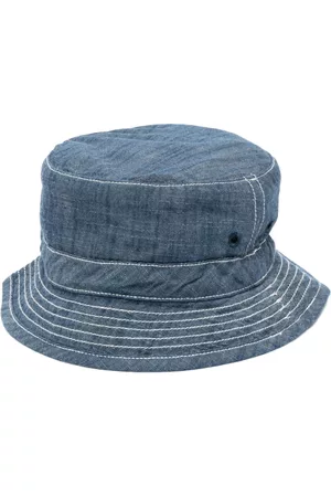 BONPOINT Boys Hats - Contrast-stitch denim bucket hat