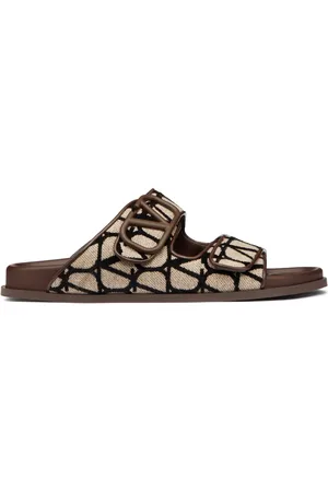VALENTINO GARAVANI VLogo Toile Iconographe double-strap sandals