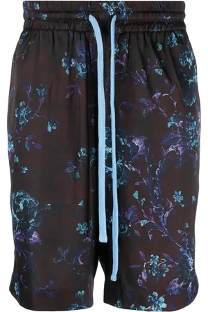 Ih Nom Uh Nit Floral-print running shorts