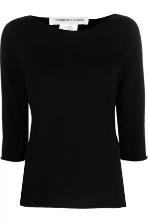 LAMBERTO LOSANI Boat-neck cotton jumper