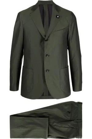 LARDINI Men Suits - Brooch-detail single-breasted suit