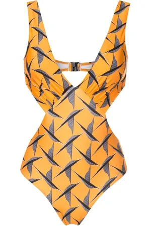 Lygia & Nanny Alexis printed cut-out swimsuit